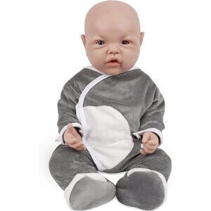 🆕17inch Full Platinum Silicone Baby Doll Reborn Eyes Open Lifelike Baby Boy